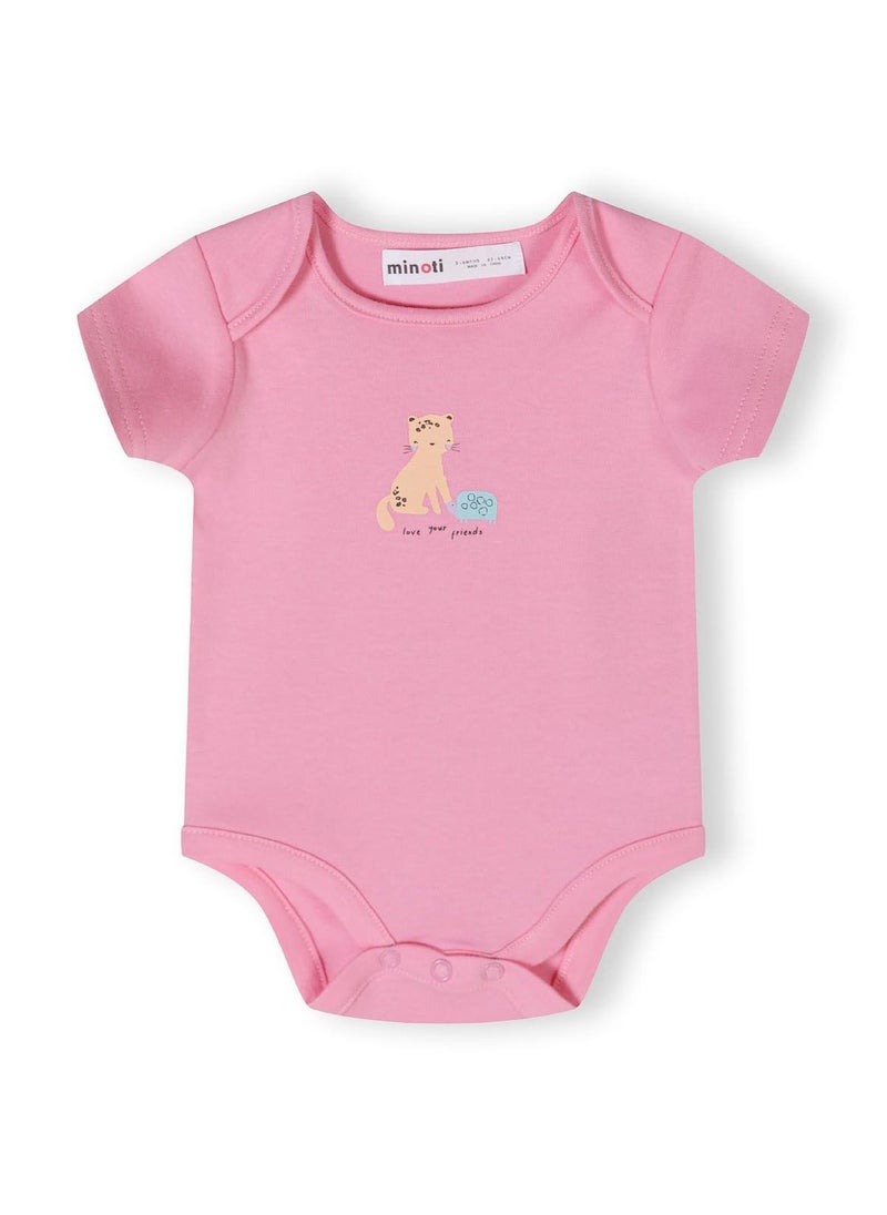 MINOTI Girls short sleeve bodysuits 2 pack purple - Image 3